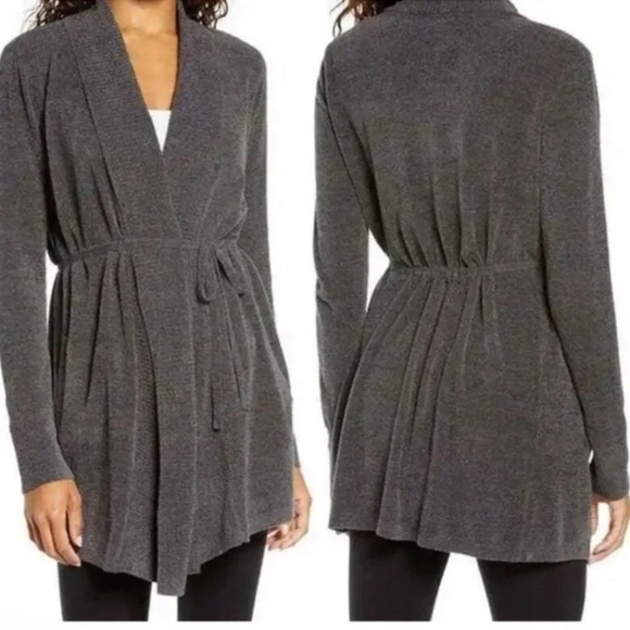 Barefoot Dreams Other - Barefoot Dreams | Cozychic Ultralite gray tie lounge robe cardigan size …